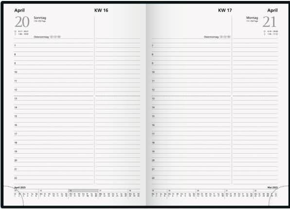 Produktbild Rido Buchkalender Chefplaner schwarz (Harter Einband)