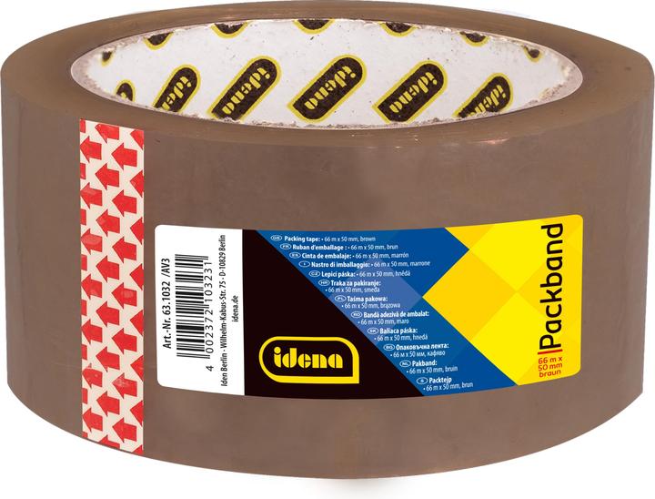Immagine prodotto Idena Packband geräuscharm braun 5cmx66m (50 mm)