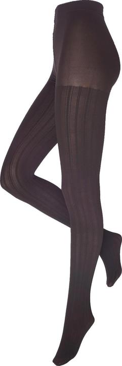 Actual product image Levee Fashion Stripe tights, colour 253 dark brown, size 48-50 (60 DEN, 48 - 50)