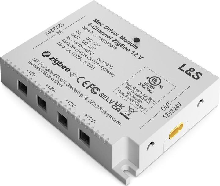 L&S Steuerungsmodul 4-Kanal Mec Driver 12 / 24 V Funk/ZigBee
