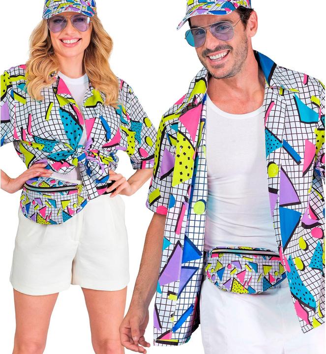 Image du produit Widmann The 80s FUNKY FASHION - funky white (chemise), S/M (S/M)