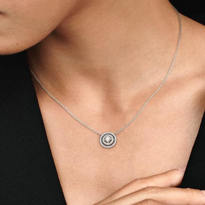 Produktbild Pandora Sparkling Double Halo Halskette (Sterling Silber 925, 45 cm)