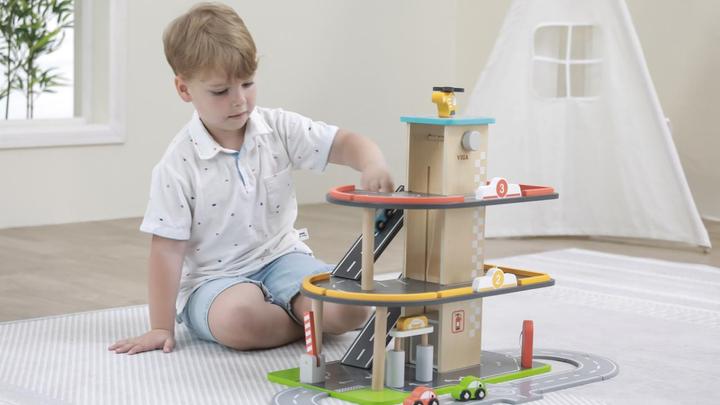 Produktbild Viga Toys Parkhaus mit Tankstelle