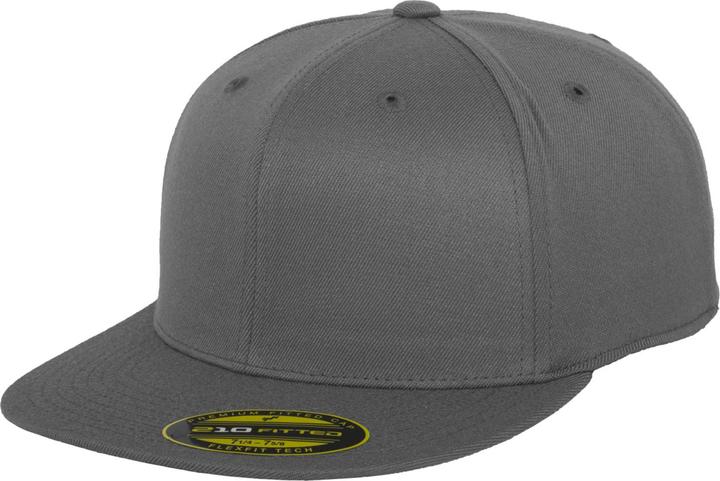 Actual product image Yupoong Flexfit Unisex Premium 210 Fitted Flat Peak Cap (L)