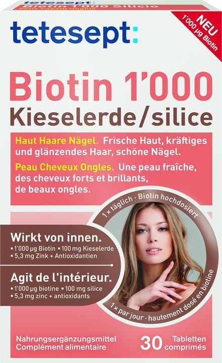 Immagine prodotto Tetesept Biotina 1000 Silice (32 Pezzo/i, Pillole, 56 g)