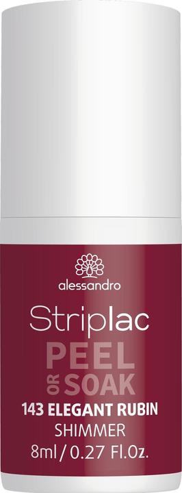 Image du produit Alessandro Striplac Peel or Soak (143 Rubis élégant, Vernis à ongles peel off)