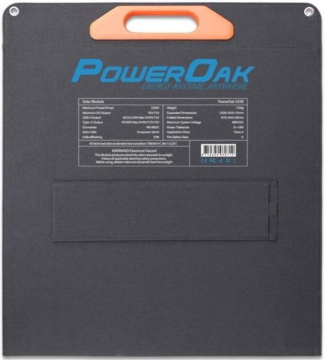 Actual product image PowerOak S220 Solar Panel (220 W, 7 kg)