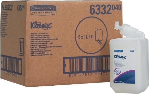Produktbild Kimberly-Clark Kleenex® Haar- und Körpershampoo - Kassette / Weiss /1 Ltr - 6 Cassettes (Flüssigseife, 1000 ml)