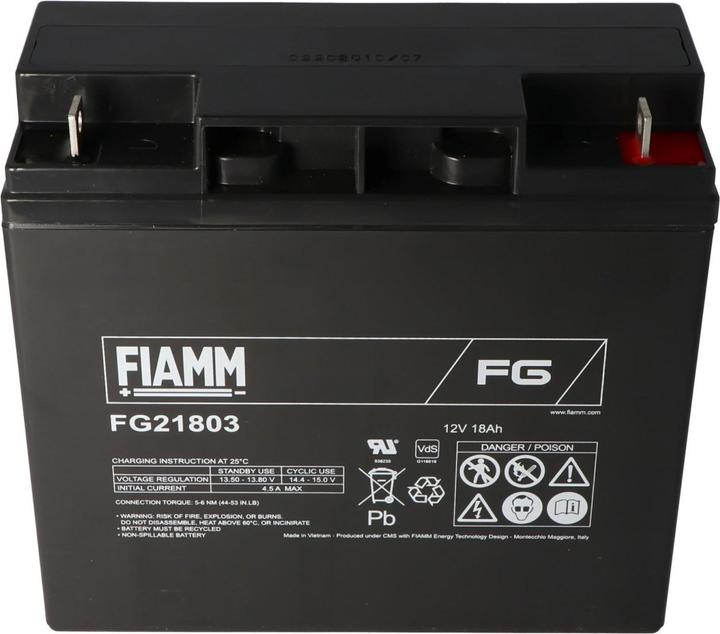 Image du produit Fiamm FG21803 Batterie 12V 18Ah, ne convient pas comme batterie de démarrage (12 V, 18 Ah)