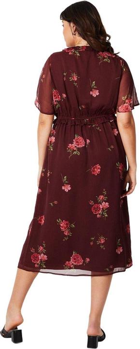 Actual product image Dorothy Perkins Womens/Ladies Floral Chiffon Frill Plus Midi Dress (44 D)