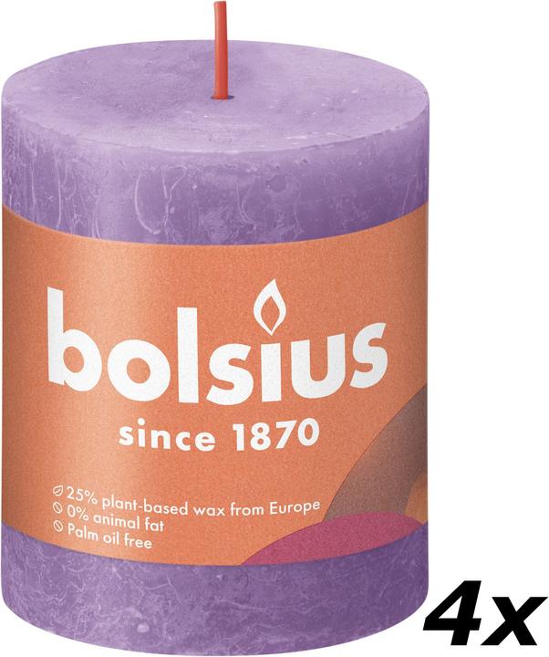Produktbild Bolsius 4er-Set Stumpenkerze (4 Stk.)