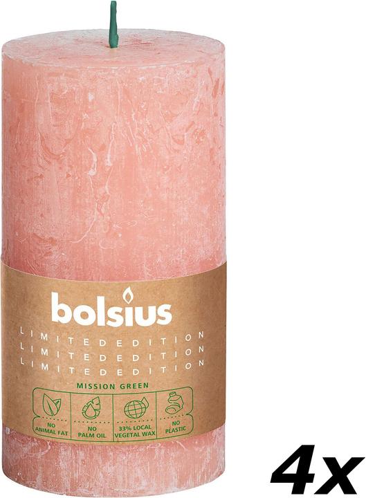 Actual product image Bolsius Set of 4 Pillar Candle (4 pcs.)