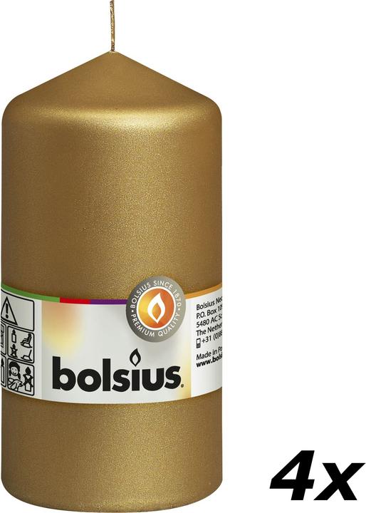Produktbild Bolsius 4er-Set Stumpenkerze (4 Stk.)