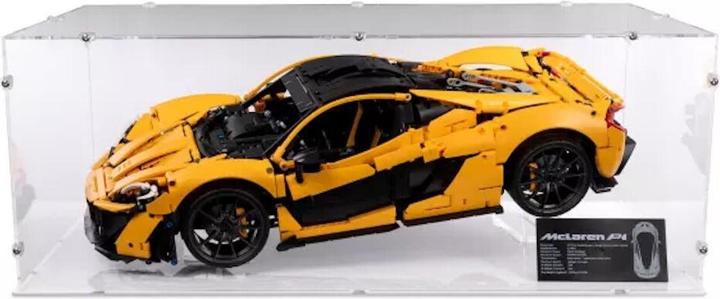 Actual product image iDisplayit Acrylic display XL for LEGO® 42172 McLaren P1 (with white base)