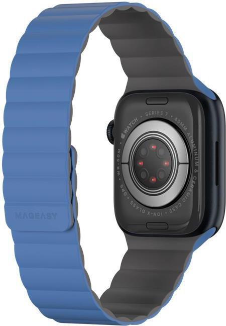Produktbild MagEasy Magnetisches Silikon-Armband für Apple Watch 38/40/41mm - Blau (38 mm, 41 mm, 40 mm, Silikon)