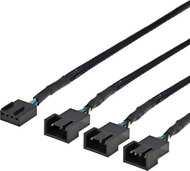 Produktbild Deltaco splitter för PWM-flaektar 4-pin till 3x4-pin ho svart (0.30 m)