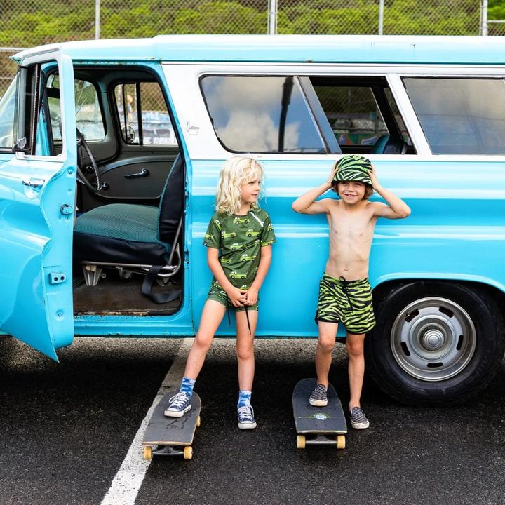 Immagine prodotto Beach & Bandits Pantaloncini da bagno da surfista UV Pesto Tiger (128)