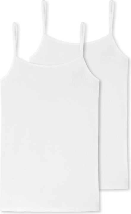 Actual product image Schiesser 2 Pack 95/5 Organic Cotton Spaghetti Top (34)