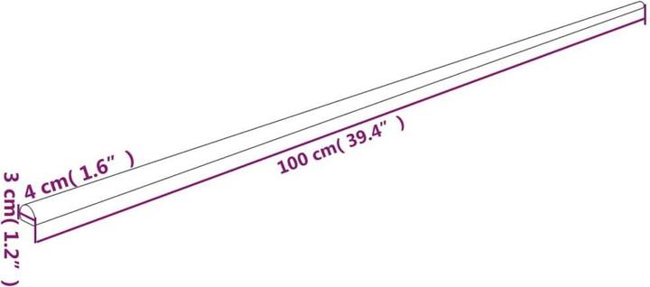 Actual product image VidaXL Kantenschoner Gelb & Schwarz 4x3x100 cm PU,Farbe: Gelb und