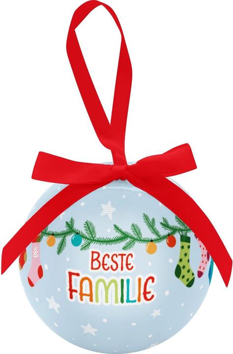 Produktbild Sheepworld Weihnachtskugel «Beste Familie» Ø 8.5 cm, Hellblau (1 -teilig)