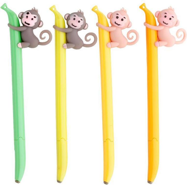 Actual product image Puckator Monkey Banana Fine Tip Ballpoint Pen Pen (Black)