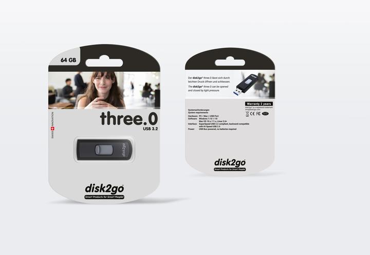 Image du produit Disk2go trois.O (64 Go, USB-A)