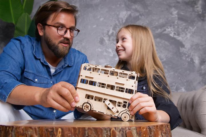 Actual product image Ugears Harry Potter Knight Bus