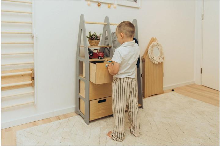 Image du produit Duck Woodworks Porte-manteau pour enfants avec tiroirs