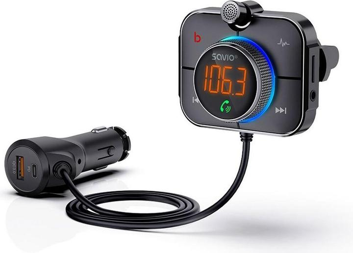 Actual product image Savio FM transmitter