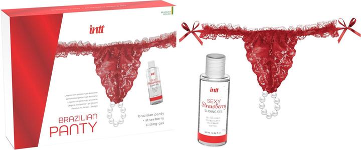 Actual product image Intt Brazilian Panty - Red (50 ml, Intimate washing lotion)