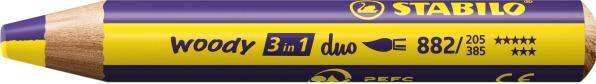 Actual product image STABILO Woody 3 In 1 Duo Yellow/Purple (Violet, Yellow, 1 x)