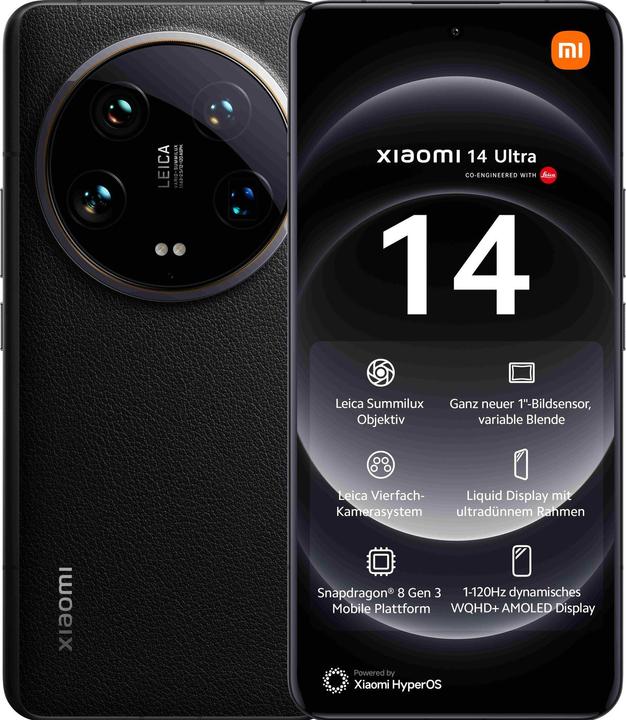 Xiaomi 14 Ultra (512 GB, Black, 6.73", Dual SIM, 50 Mpx, 5G)