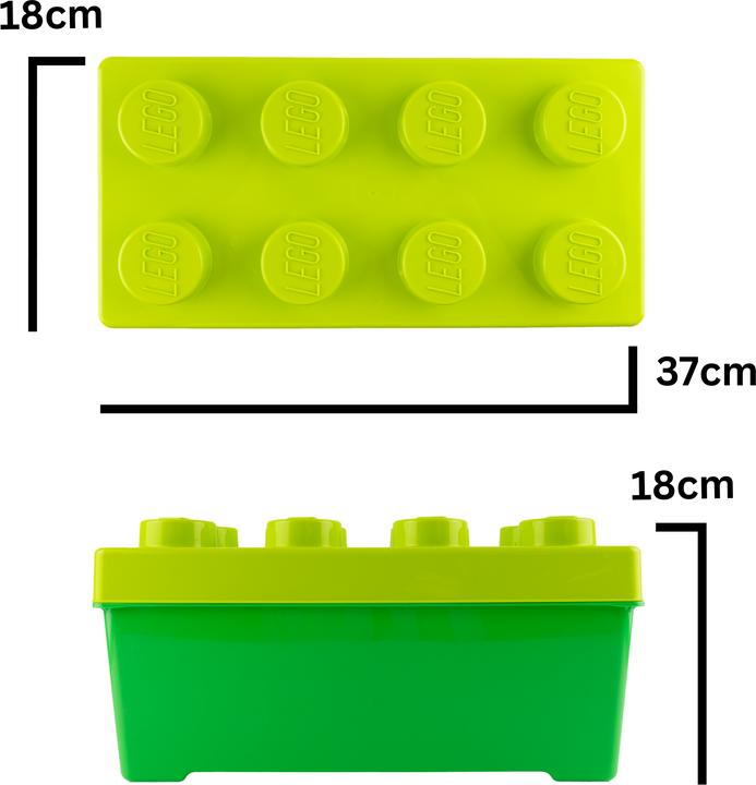 Produktbild LEGO Aufbewahrungsbox Gruen Mittelgross mit Deckel Stapelbar - NEU! Menge 1x