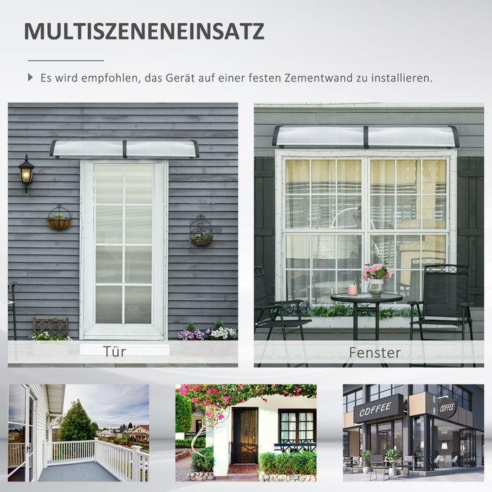 Immagine prodotto Swisshandel24 Pultvordach Vordach ideal für Haustür 200x96x27 cm Überdachung