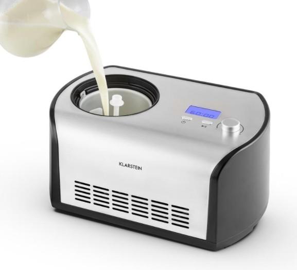 Produktbild Klarstein Snowberry und Choc Eismaschine 1,2l Kühlhaltefunktion EdelstahlLook