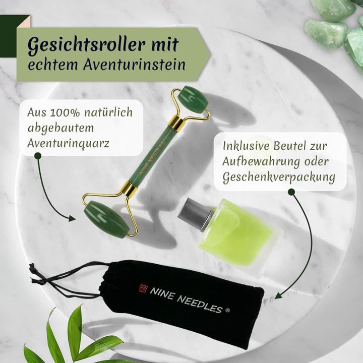 Actual product image Nine Needles Jade Roller Aventurine (1 pc)