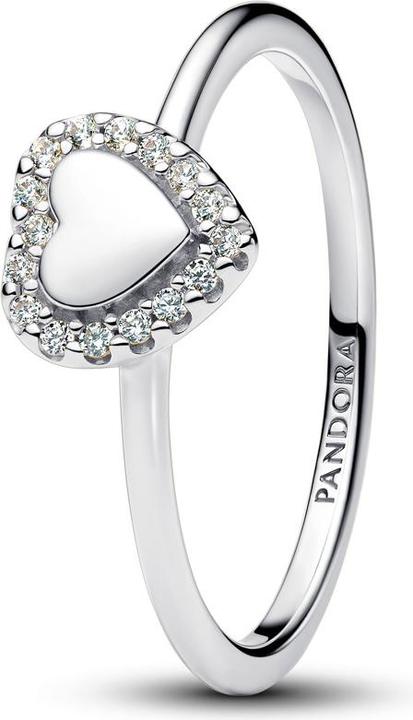 Pandora Gravierbarer Herz-Halo-Ring