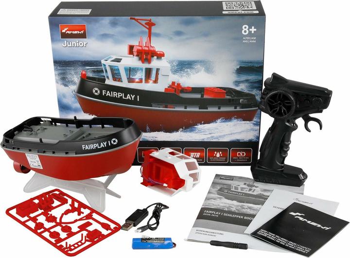 Actual product image Amewi Boat Fairplay I Tug Black, RTR, 1:72