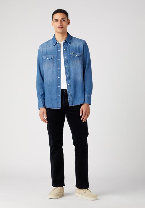 Actual product image Wrangler Greensboro (New Arizona) Cord Pant Straight Fit Bla (W38/L32)