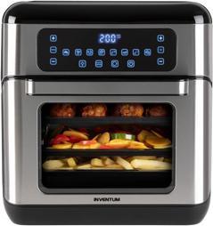 Actual product image Inventum GF1200HLD - Airfryer oven - Heteluchtfriteuse met roterende mand - Inhoud 12 litre - Zwart/RVS