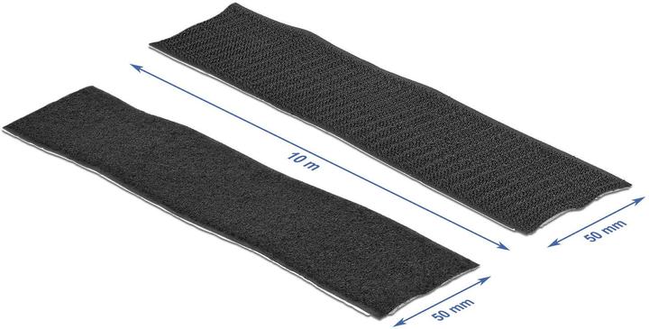 Immagine prodotto Delock Velcro Tape Roll 10m x 50mm nastro adesivo e in pile nero (50 mm)
