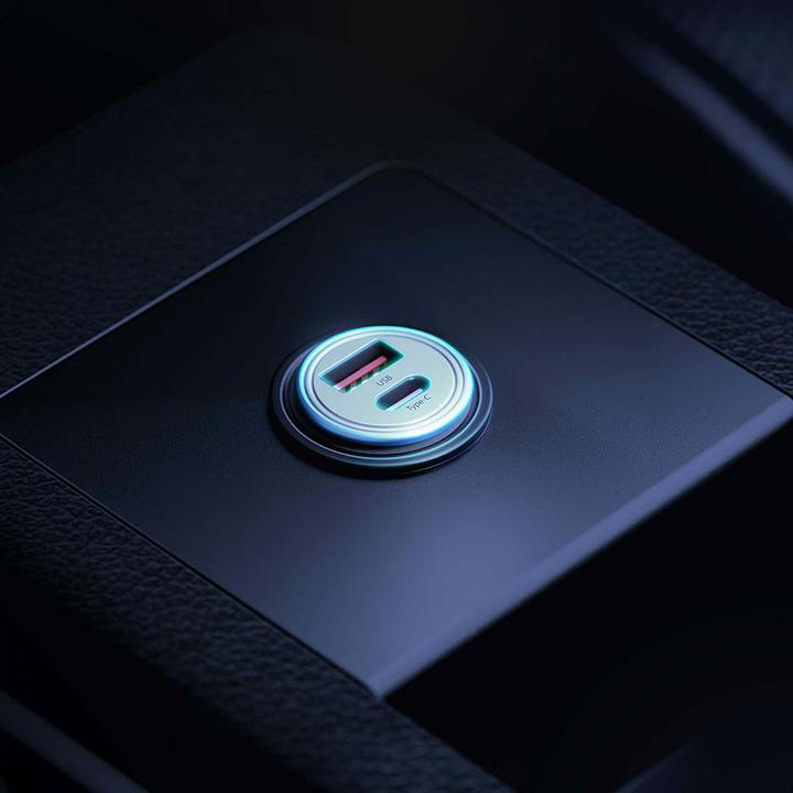 Actual product image 3MK HyperCar Charger 45W Ładowarka samochodowa 1xUSB-A + 1xUSB-C