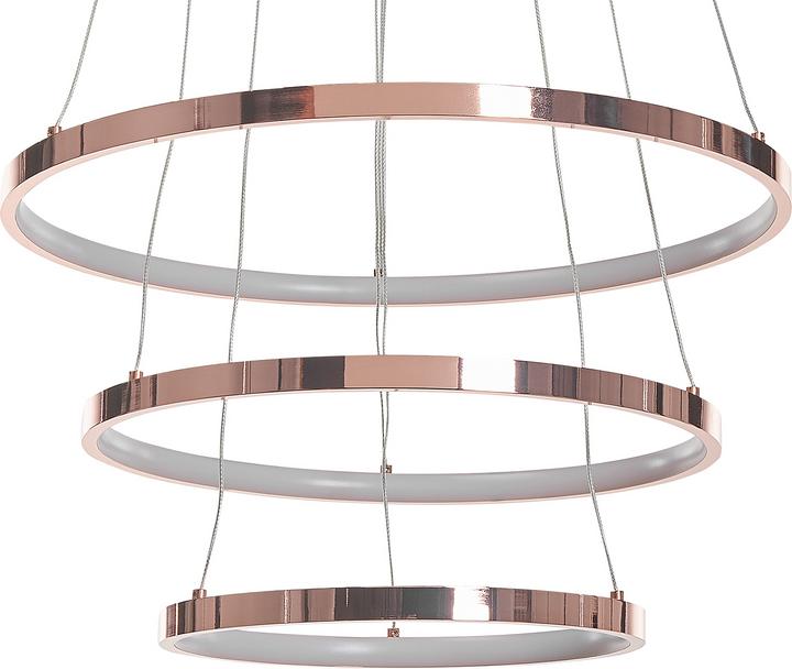 Productafbeelding Beliani Hanglamp LED roségoud 3 ringen ATREK (E27, 2962 lm)
