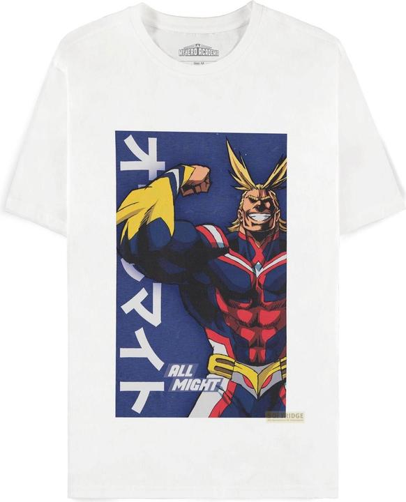 Difuzed My Hero Academia - White All Might Poster - Men's Short Sleeved T-Shirt - 2XL (XXL)