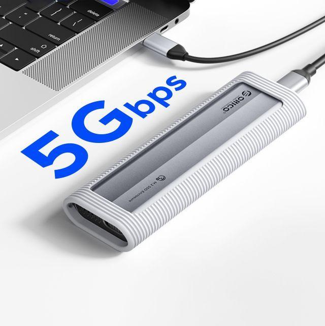 Actual product image Orico Other Computer Accessory AXM2S-G2 M.2 NVME/NGFF USB-C 10Gb/s Disk Drive - Gray (M.2 2280)