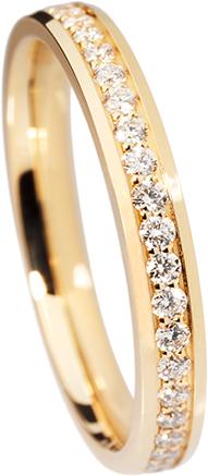 Immagine prodotto Natsumi Schmuck Anello con diamante Alliance in oro giallo 18K/750 F/G VS Neon Channel (52, Oro 750/18 K)