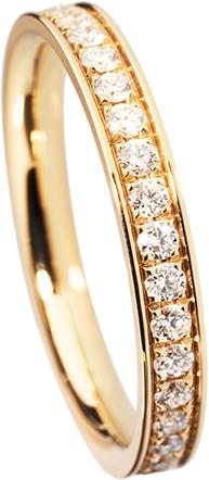 Immagine prodotto Natsumi Schmuck Anello con diamante Alliance in oro giallo 18K/750 F/G VS con incastonatura Pave (48, Oro 750/18 K)