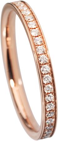 Produktbild Natsumi Schmuck Diamantring Alliance Rotgold 18K/750 F/G VS Pavefassung (48, 750/18 K Gold)