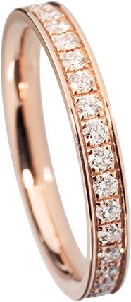 Immagine prodotto Natsumi Schmuck Anello con diamante Alliance Rose Gold 18K/750 F/G VS Pave Setting (49, Oro 750/18 K)