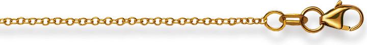 Actual product image Natsumi Schmuck Necklace yellow gold 18K/750 anchor round 1.5mm (750/18 K Yellow gold, 45 cm)
